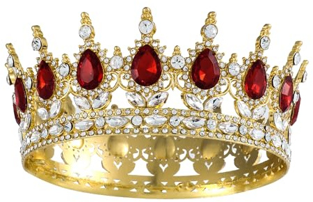 Kristall Hochzeit Tiara Krone mit Strasssteinen Prinzessin Diadem für Geburtstag Kristall Strass Metalllegierung Strasssteine Damen Braut Haarschmuck (Den diamanten)