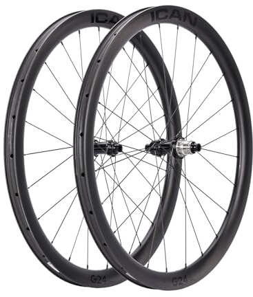 ICAN G24SL/G25SL 1297g/1352g Carbon Gravel Bike Laufradsatz 700C 40mm/50mm Felgenhöhe, 25mm Innenbreite, Scheibenbremse