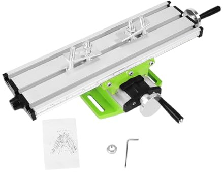 BAZEITFLOW Multifunction Worktable Bench Drill Rack Mini Drill Stand Cross Slide Table for Small Bench and Milling Machines Practical Heavy-Duty Slide Table for Workshop Use