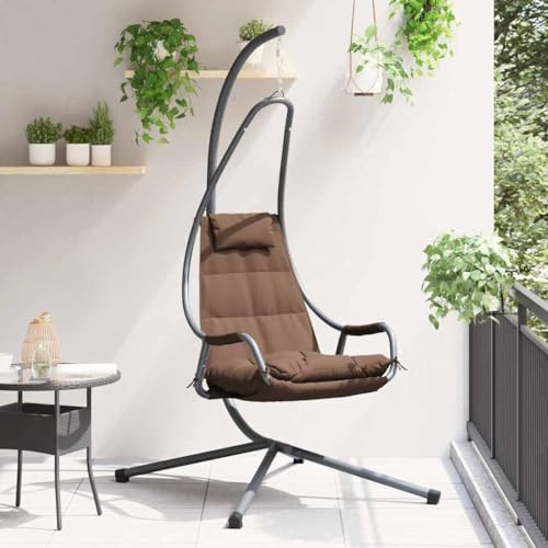 Genérico Silla Huevo Colgante Manual Café 94 x 107 x 196.5 cm Acero,Casa y jardín,Jardín,Artículos de Exterior,Balancines de jardín,Marrón,21.6 KG,42003854