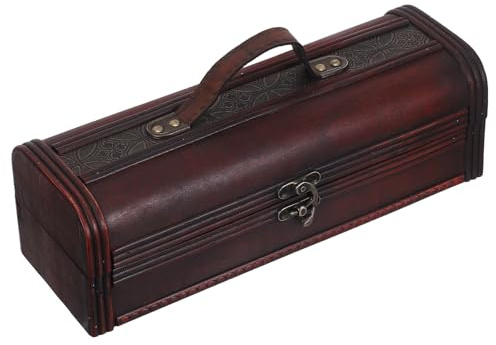 DECORNIJIA Caja Portabotellas de Madera Estilo Antiguo y Diseño Artesanal, Almacenamiento Adaptable para Vino Tinto y Decoración en Eventos Familiares