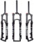 ZTZ【EU STOCK】Forcella Anteriore per Mountain Bike, 26, 27,5, 29, Doppia Camera d'Aria, Ammortizzatore, Forcella Anteriore, Black Inner Tube, 26 inch