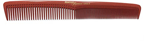 Hercules Sägemann HS C5 carbon 5 Profi Haarschneidekamm rot Haarkamm (antistatisch) Carbonkamm mit 2 Zahnungen fein + grob, 7 Zoll, Haar-Kamm (5r)