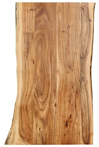 vidaXL Tischplatte aus massivem Akazienholz, 100 x (50-60) x 2,5 cm