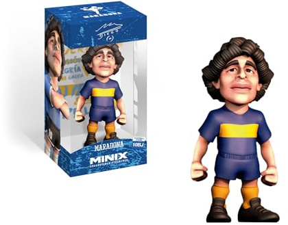MINIX - Figura di Diego Maradona Giallo e Blu - Argentina - Collezionismo da 12 cm per Esposizione, Idea Regalo per Bambini E Adulti, Fan di Calcio - MN13180