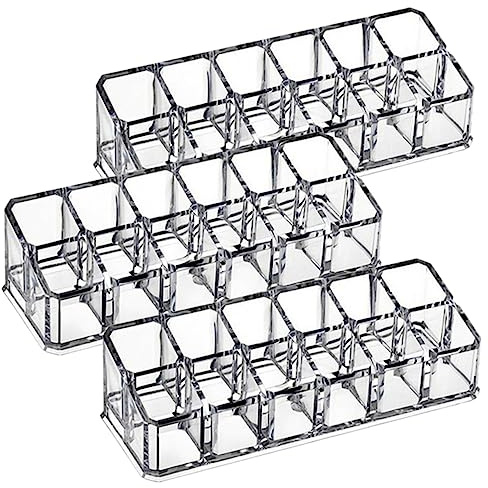 Beavorty 3pezzi Porta Rossetti Con Scomparti Organizer Per Trucco Desktop Di Design Compatto E Stile Elegante Per Cosmetici E Lipgloss Per Camera Da Letto E Bagno