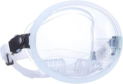 Retro-Panorama, volle Weitsicht, gehärtetes Glas, Schnorchel-Tauchmaske, Ausrüstung, große ovale Fenstermaske, klassische Tauchmaske/1060 (Color : Transparent color)