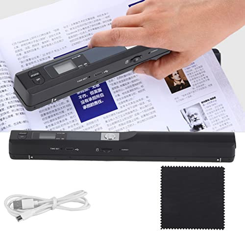 A4 Dokumentenscanner, Tragbarer Mobile Scanner Kabellos Handscanner USB Buchscanner A4 Scanner, für Winows7/ XP/Vista/OS X10 300DPI 600DPI 900DPI