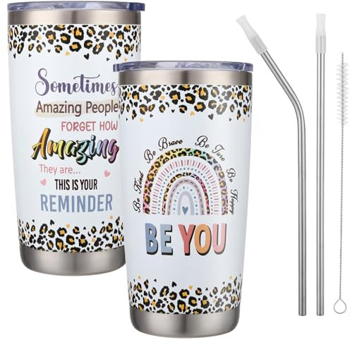 saerryor Inspirational Gifts for Women,Birthday Gifts,Mum Gifts for Her,Thank You Gifts for Teacher,Wife,Friends,Sister,Colleagues,20oz Insulated Coffee Cup Mug Tumbler with Straw Lid
