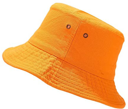 Sonnenhut Sommerhut Damen Hut Fischerhüte Fischerhut XXL Festival Gadgets Orange 02?M Herren