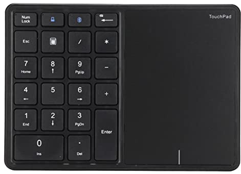 Garsent Teclado Numérico Bluetooth para Computadora Portátil, Teclado Numérico Inalámbrico 2.4G, Teclado Numérico con Pantalla Táctil Recargable de 22 Teclas, Teclado Numérico Externo