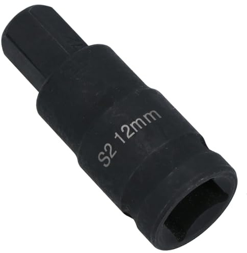 M12 x 55mm 1/2in Drive Short Impact Impacted Allen hex Key Socket 12mm