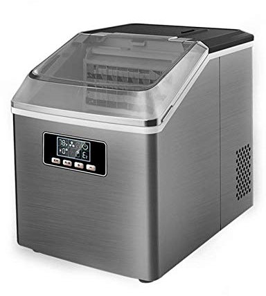 LYDBMYT Máquina de Hielo portátil para encimera, Cubitos de Hielo listos en 12 Minutos, Produce 55 Libras de Hielo en 24 Horas con Pantalla LED, Fiestas y Bebidas Mixtas, máquina de Hielo eléc