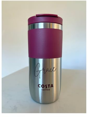 Costa Coffee Personalised Travel Mug, Stainless Steel.