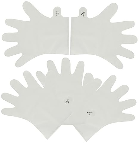 NIYANGLE Feuchtigkeitsspendende Handmasken mit Pflegendem Peeling Effekt 5 Stück für Intensive Handpflege aus Pe und Pp für Trockene Hände und Zarte Haut