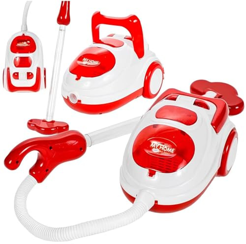 Aspirapolvere Giocattolo Bambini Aspirapolvere Pulizia Giocattolo con Luce e Suono Reale Aspira Davvero Elettrodomestici Giocattolo Set Pulizia Giocattolo Sweeping Robot