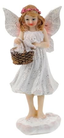 TOYANDONA Outdoor Angel Memorial Decor Christmas Decorations Fairy Resin Ornaments Angel Ornaments for Graves for Outdoors White