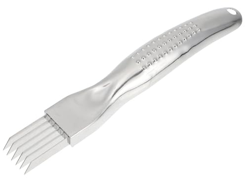 LOLIPPYY Cortador de Cebollino Inoxidable Cuchillas Afiladas para Cocina, Cuchillo Profesional para Cortar Cebolla Verde y Verduras, Mango Antideslizante Ergonómico, Herramienta Práctica