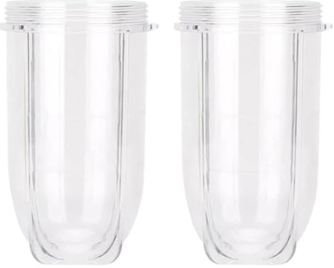 Transparenter Kunststoff-Mixbecher, 473 ml (16 oz), hoher Behälter, Ersatz-Mixbecher, kompatibel mit dem Magic Bullet MB-1001 250W Entsafter