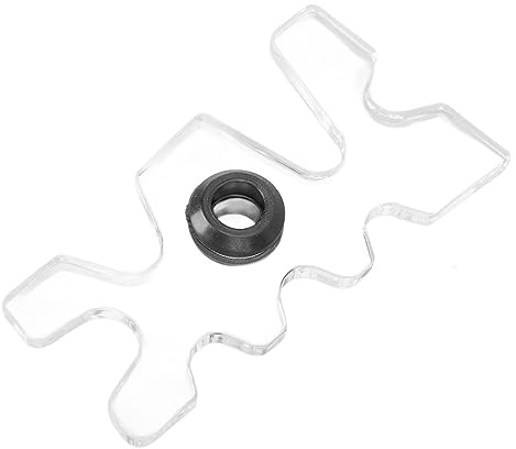 YUKOFE Cabeza de Puente de Taco de Billar de plástico Transparente Cabeza de Puente de Taco de Billar acrílico con Juntas de Goma Diseño en Forma de asta para Accesorios de Billar