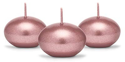 Schwimmkerzen 50 Stk Ø 40 mm Schwimmkerze Kerzen (Roségold)