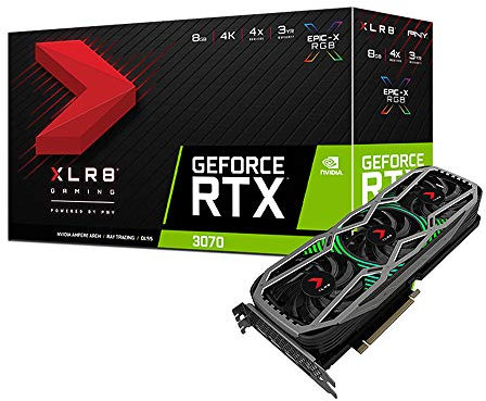 PNY GeForce RTX™ 3070 8GB XLR8 Gaming Revel Epic-X RGB™ Triple Fan Grafikkarte