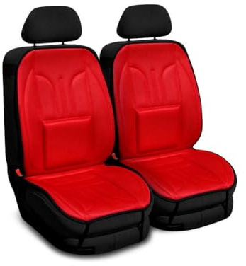 Saferide Autositzbezüge Universal Sitzauflage Autositzmatte Auto Sitzbezüge kompatibel mit Mercedes Klasse B Polyester Autoschonbezüge Rot Vorne 1+1