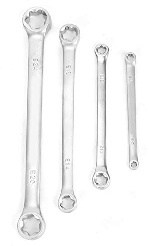 Acouto e wrench set e18 e8 offset extension tools e12 for double box ratcheting e- spanner end hex female e- car repair tool e10torx wrench set