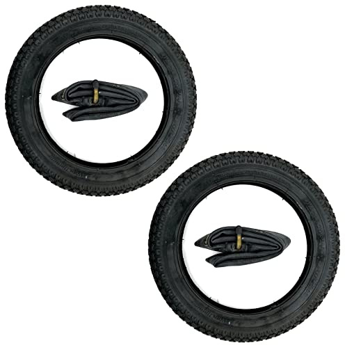 UK-Motors 2X Reifen + 2X Schlauch 12,5 x 1,75 x 2 1/4 90 Grad abgewinkelt für Kinderfahrrad Kinderwagen Puky Roller 12,5 47-203