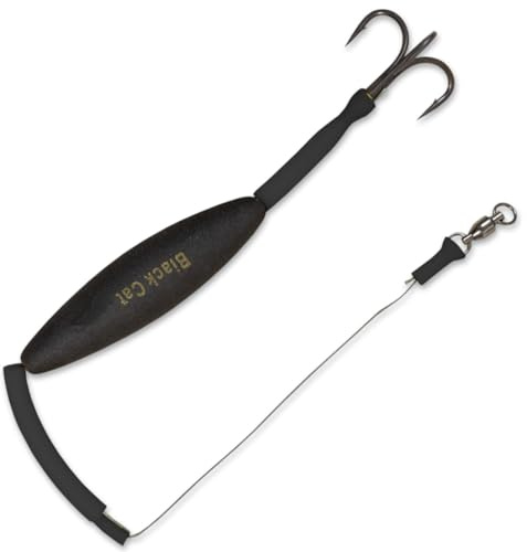 Black Cat Wurmvorfach zum Welsangeln 80cm - 1x Worm Pop Up Rig mit U-Pose
