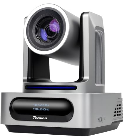 Tenveo PTZ-kamera 10x optisk zoom Konferenskamera, 1080p HD-kamera för Skype/Zoom-videokonferenser, YouTube/Twitch/OBS Live Streaming Skype/Zoom/Teams Meeting, Business Church Events Education