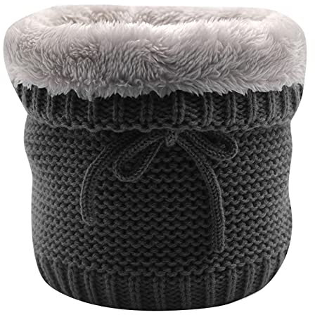Halswärmer Halstuch Männer Halstücher Loopschal einfarbig Winter Halsschlauch Herren Damen Flauschig Warmer Winter Loop Schal Strickschal mit Wolle Rundschal Strickmuster