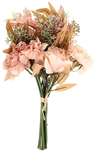 Garneck Ramo De Rosas Ramo De Novia Ramos De Novia para Boda Decoración del Hogar Arreglo De Flores para Jarrón Peonía Falsa Flores De Hortensia Secas Preservadas Ramos De Peonía Planta