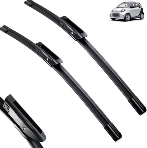 Compatible with Smart Fortwo 453 C453 A453 W453 2014-2022 EQ Front Wiper Blades Brushes Cutter Accessories 2016 2019 2018 2017 2020 2021 (Color : Front, Size : RHD)