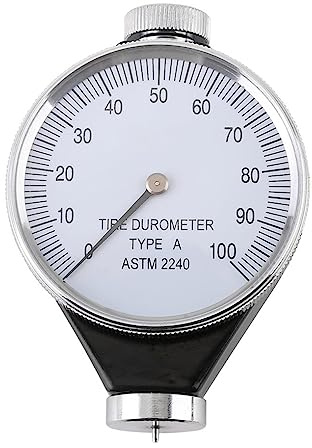 Lancoon Tester di durezza in gomma, Shore Tipo A, gomme durometro con grande quadrante lancette 0-100HA durevole, pratico display analogico per pelle cera poli grasso