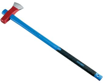 AUSONIA - 84519 MAZZASCURE MAZZA SCURE ACCETTA SPACCALEGNA DA 2,5 KG CON MANICO FIBRA DA 90 CM