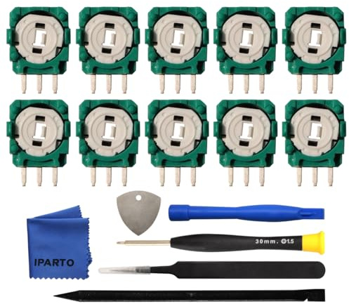 iParto potentiometerersättning för Sony PlayStation 5 PS5 Dualsense/PS4 DualShock Controller trim Pot motstånd Thumbstick Modulsensor för ALPS analog joystick (10 stycken)