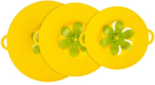 3PCS Spill Stopper Lid Cover Boil Over Safeguard Pot Cover Silicone Spill Stopper Lid Multi-Function Lid Cover for Kitchen Cooking
