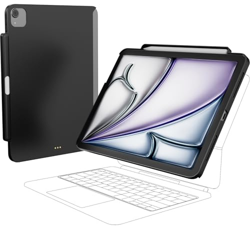 SwitchEasy CoverBuddy Lite für 2024 & 2025 iPad Air 11 Zoll - Hülle kompatibel mit Magic Keyboard für iPad Air (M2/M3), mit Apple Pencil Pro Stifthalter - Schwarz