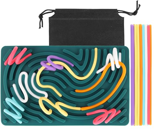 ddLUCK Sensorik Activity Board, silicone Sensory Fidget Gioco Toys, giocattolo sensoriale double face per autismo ADHD per bambini dai 3 anni e adulti, con borsa da viaggio e 20 accessori