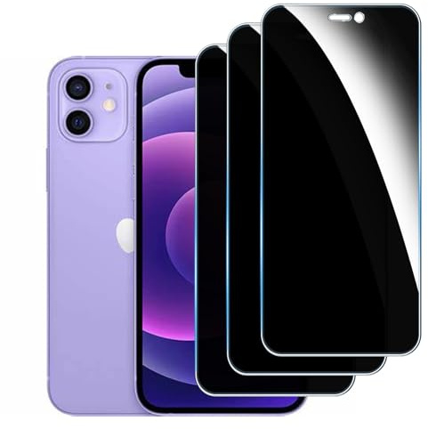 LYPHPE [3 Stück] Sichtschutzfolie für iPhone 12 Mini Panzer Schutz Glas, 9H Härte Sichtschutz, Frei von Kratzern Folie,Ultrabeständig,Frei von Kratzern, [Anti-Spion] Privacy Displayschutz