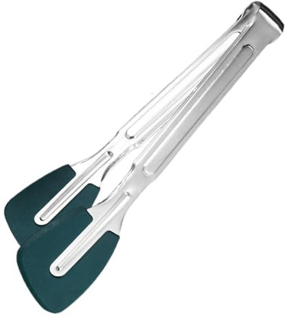Ponetas de cocción de silicona, pinzas de cocina con puntas de silicona | Ensalada de acero inoxidable Tinks,Herramientas de cocina resistentes al calor, utensilios para servir anti-escdo para acampar