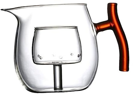 OUNONA Tetera Transparente De Tetera De Filtro Portátil Para Uso Cocina De Vidrio De Alta Resistencia