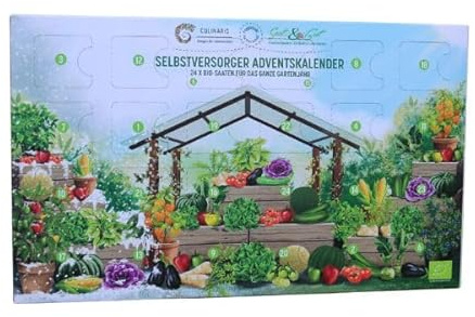 Culinaris Bio Saatgut Adventskalender 2025 - Bio Gemüse Saatgut aus regionalem Anbau in ansprechendem Kalender