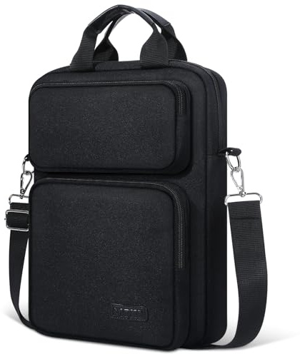 MoKo 13.3-14 inch Laptop Sleeve Bag for New MacBook Neo (A18 Pro), MacBook Air 13 inch M5, MacBookPro 14 M5 Pro/Max, Carrying Case with Multi-Pockets & Removable Shoulder Strap, Black
