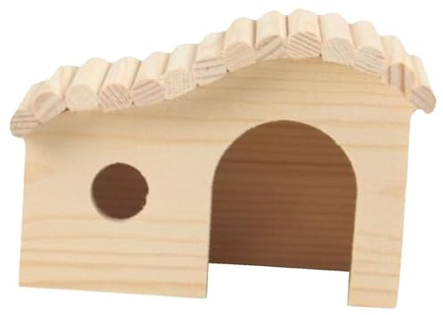 rongweiwang Hamsterhus i trä med multifunktionellt gömställe, dvärghamstrar, ekorrar och andra små husdjur, lek, syrisk hamster, råtta, mus, marsvin, smådjur