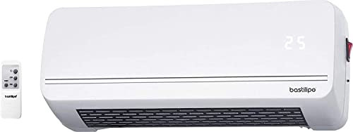 Bastilipo - Riscaldatore ceramico split, resistenza PTC, 1000/2000W, colore BIANCO, ideale per bagni, CS-2000B,