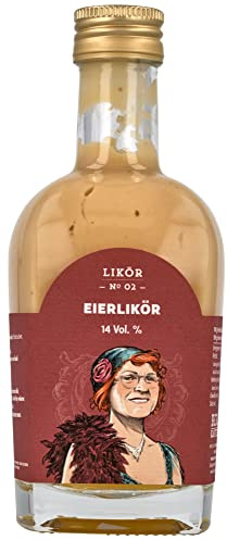 Berliner Kaffeerösterei – Hausgemachter Eierlikör Nr. 02, Likör cremig und sahnig mit braunem Rum & Vanille, Cremelikör aus Berliner Manufaktur, 14% Vol., 250ml