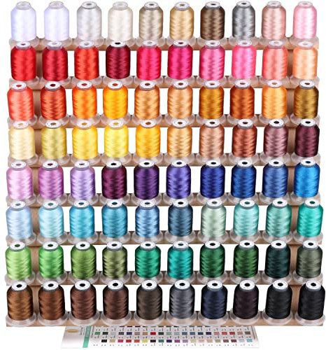 New brothread 80 Spulen Neue Janome Farben Polyester Maschinen Stickgarn 500M