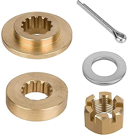 Jason Marine Propeller Installations-Hardware-Kits passend für Yamaha Außenborder 40-60 PS, Druckscheibe/Distanzscheibe/Unterlegscheibe/Mutter/Splint enthalten